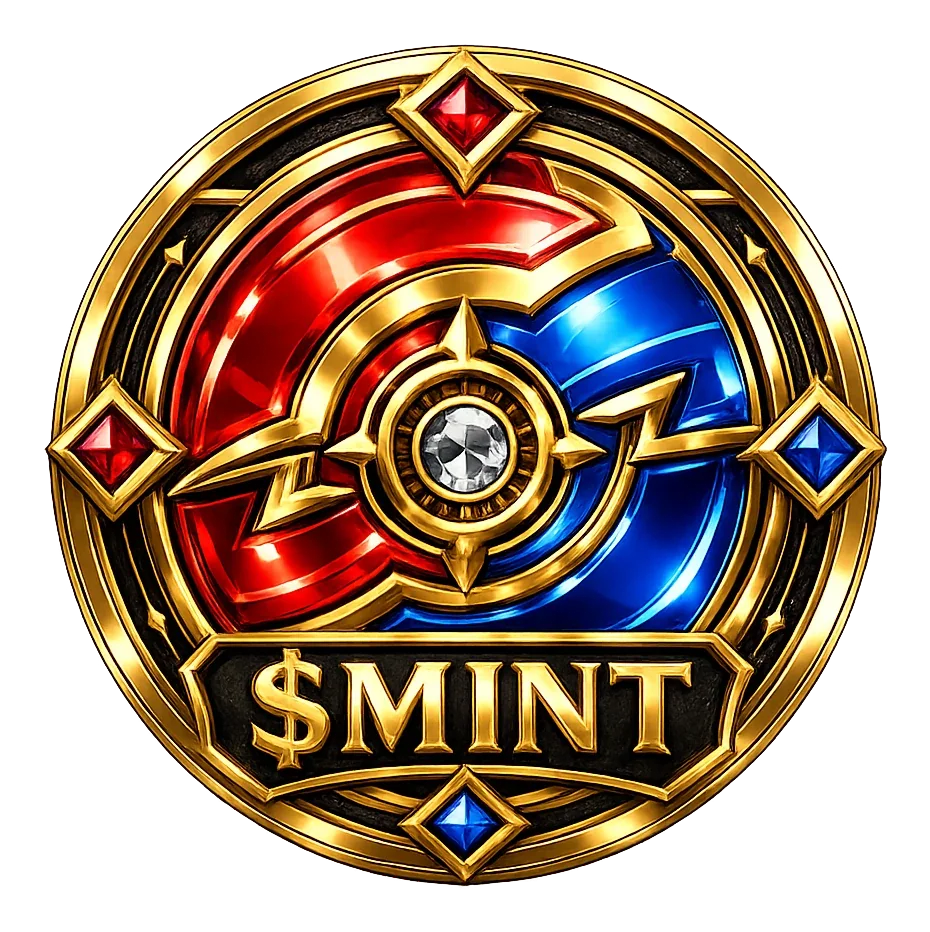 $MINT red, blue and gold collector coin